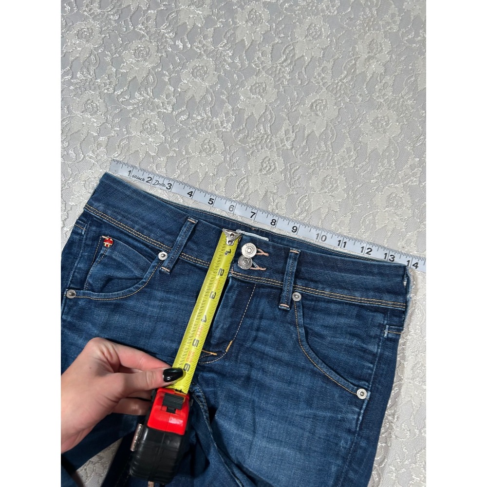 Hudson Collin Flap Skinny Jeans Dark Wash Low Rise 25 Y2K Grunge Chic Streetwear - Picture 8 of 9